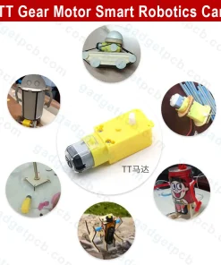 100RPM TT Gear Motor Double Shaft Dual Axis Gear Motor DC 3V 6V