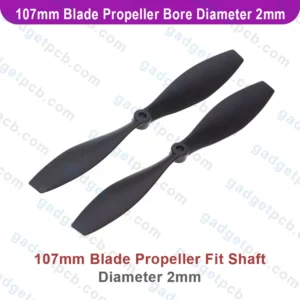 Alternative view of 107mm Propeller Blade For 180 Motor Fan 2mm Bore Propeller Blade Drone & Mini Fan diy 107mm propellers