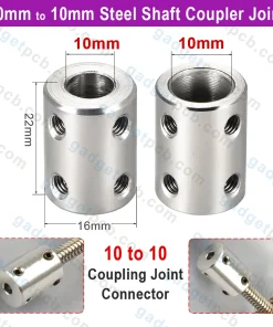 10mm to 10mm Bore Rigid Coupling Set Screw L22XD16 Steel