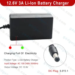 12 6v 3a lithium battery charger smart 3