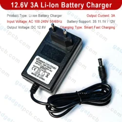 12.6V 3A Lithium Battery Charger Smart Fast Charging