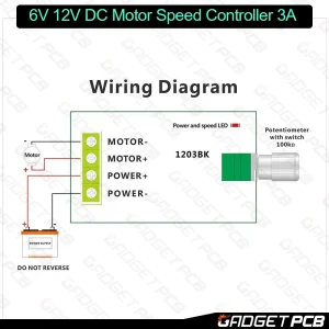 1203BK DC Motor Speed Controller Regulator DC 6V 12V 28V 80W 3A PWM Adjustable Speed Control - Image 4