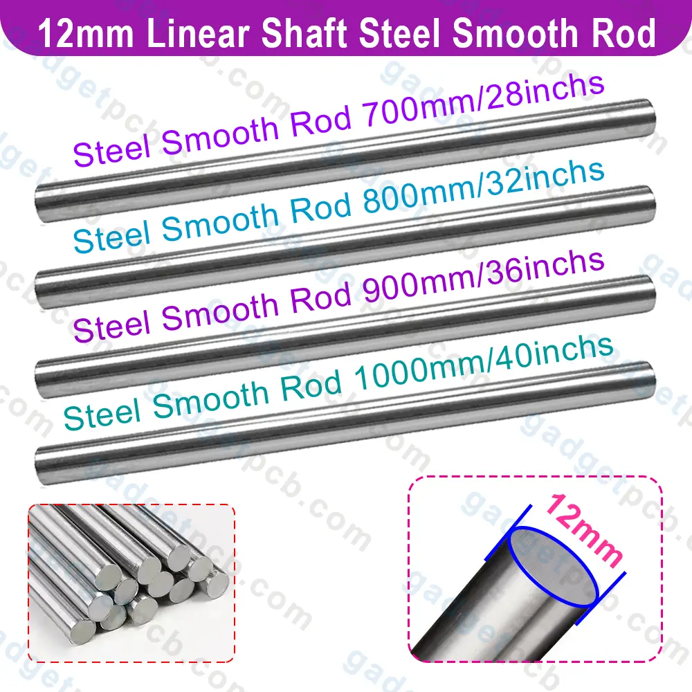 12mm Linear Rail Shaft Length 700mm To 1000mm Smooth Rod 12mm Motion Guide Steel Rod CNC Machine Parts 1 12mm Linear Rail Shaft Length 700mm To 1000mm Smooth