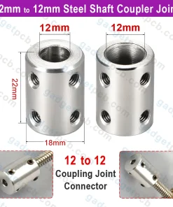 12mm to 12mm Bore Rigid Coupling Set Screw L22XD18 Steel