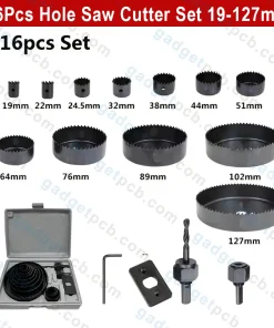 Alternative view of 16Pcs Hole Saw Sets Hole Saw Drill Bit Kit Wood Plastic Sheet Aluminium 19mm 127mm Hole Saw Cutting