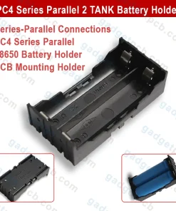 3.7V 18650 2 Tank Battery Holder PC4 PCB Mounting Type