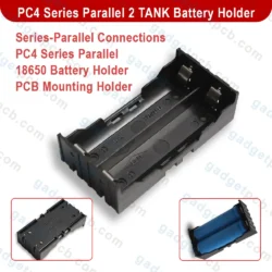 3.7V 18650 2 Tank Battery Holder PC4 PCB Mounting Type