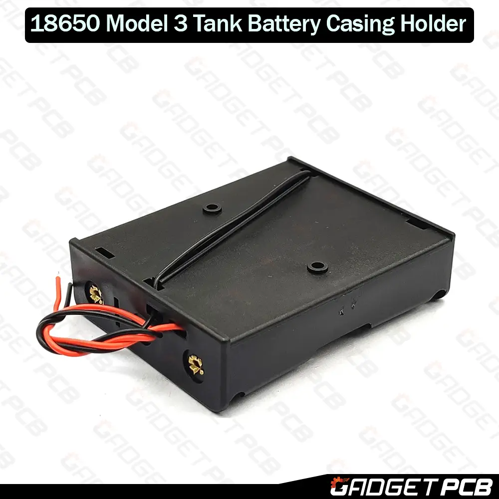 18650 3 Tank Rechargeable Battery Holder 3.7V 18650 Three Slot Plastic Storage Box Case With Leads Cables Wire 2 18650 3 Tank Rechargeable Battery Holder 3.7V