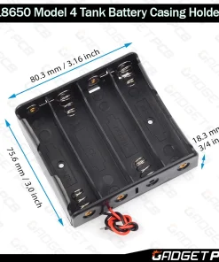 18650 4 Tank Rechargeable Battery Holder 3.7V