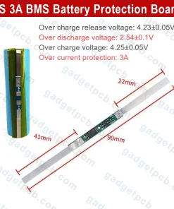 1S 3A BMS Battery Protection Circuit Board