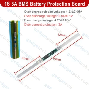 1S 3A BMS Battery Protection Circuit Board