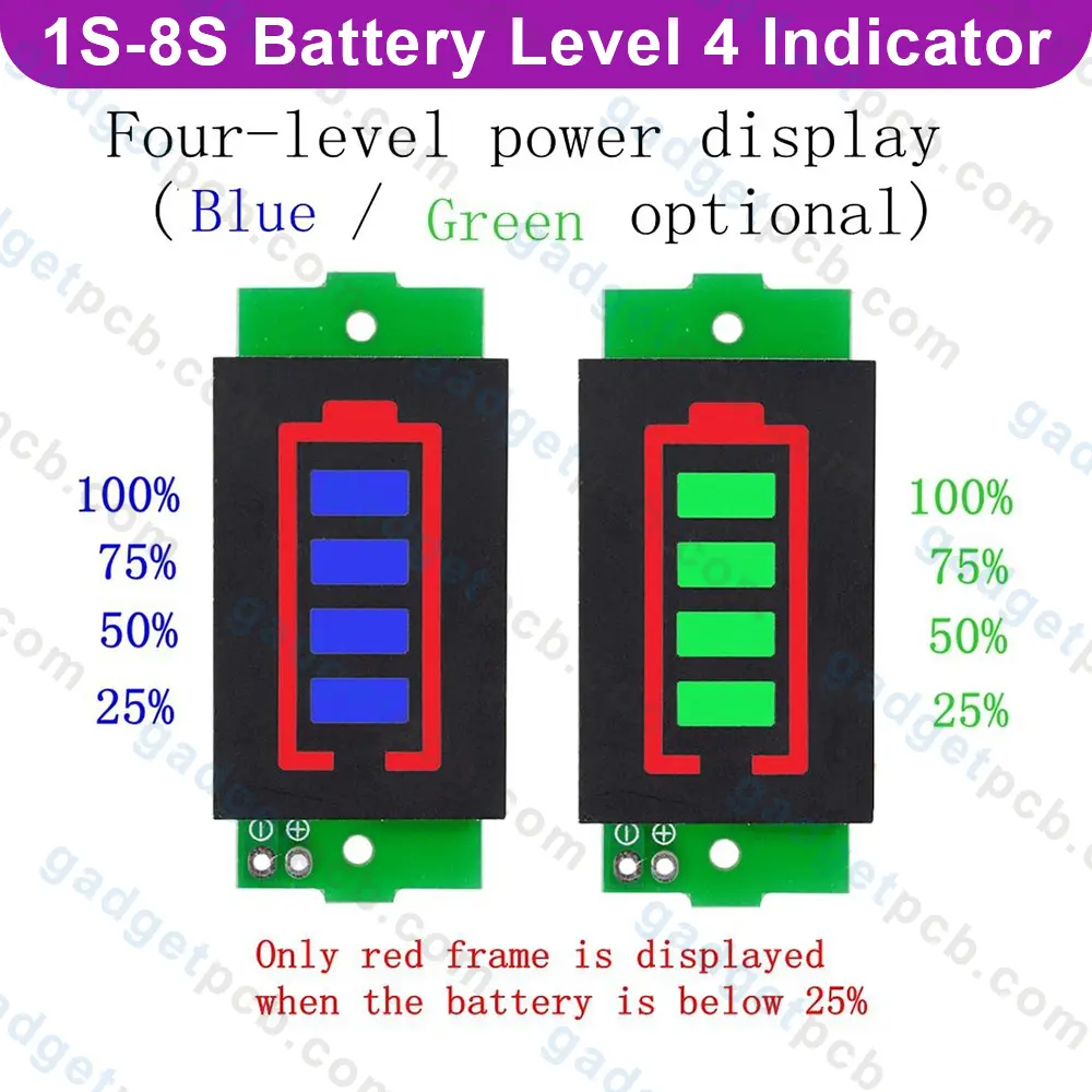 1S-8S Battery Power Level 4 DIGIT Battery Capacity Tester 4 Digit Indicator 3.7V 4.2V Lithium Battery Meter 2 1S-8S Battery Power Level 4 DIGIT Battery Capacity Tester 4 Digit Indicator 3.7V 4.2V Lithium Battery Meter - Image 2