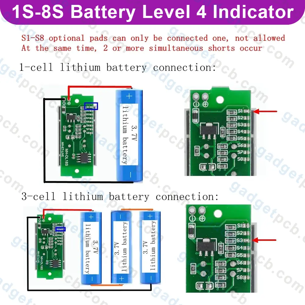 1S-8S Battery Power Level 4 DIGIT Battery Capacity Tester 4 Digit Indicator 3.7V 4.2V Lithium Battery Meter 3 1S-8S Battery Power Level 4 DIGIT Battery Capacity Tester 4 Digit Indicator 3.7V 4.2V Lithium Battery Meter - Image 3