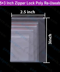 Alternative view of 2.5x3 INCH Zipper Lock Poly Bag 2.5x3 Inch Zip Lock Bag Transparent Poly Bag Zipper Lock Bag Reusable