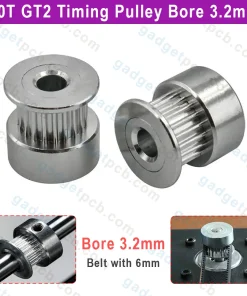 PCB Gear 48 20 Teeth GT2 Timing Pulley Bore 3.2mm Belt with 6mm