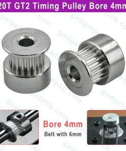 PCB Gear 42 20 Teeth GT2 Timing Pulley Bore 4mm Belt with 6mm Aluminum