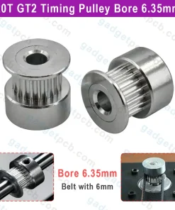 20 Teeth GT2 Timing Pulley Bore 6.35mm Belt with 6mm