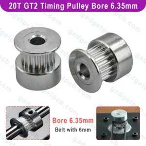PCB Gear 32 20 Teeth GT2 Timing Pulley Bore 6.35mm Belt with 6mm
