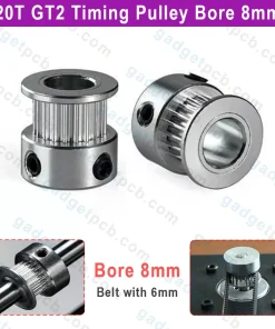 20 Teeth GT2 Timing Pulley Bore 8mm Belt with 6mm Aluminum