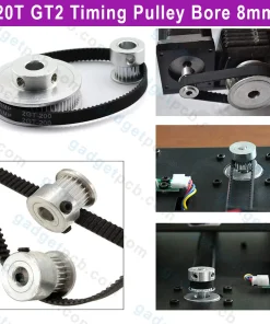 20 teeth gt2 timing pulley bore 8mm belt 3