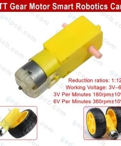 200RPM TT Gear Motor Double Shaft Dual Axis Gear