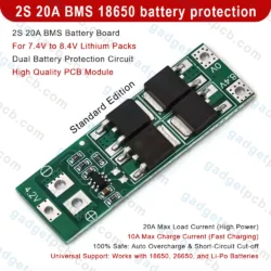 2S 20A BMS 18650 Lithium Battery 2S BMS