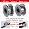 2GT Idler Pulley 20 Teeth & Smooth 3mm Bore for 6mm Belt