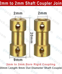 Alternative view of 2mm to 2mm Shaft Coupler Joint Connector 2-2mm Bore Joint Stepper Motor Rigid Coupling For CNC Parts