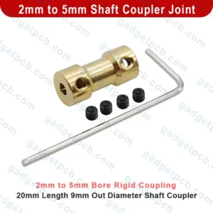 2mm to 5mm Shaft Coupler Joint Connector 2-5mm Bore Joint Stepper Motor Rigid Coupling Brass - Image 3