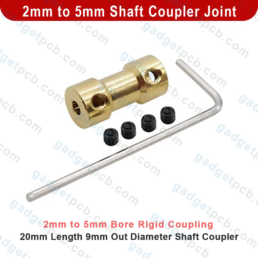 2mm to 5mm Shaft Coupler Joint Connector 2-5mm Bore Joint Stepper Motor Rigid Coupling Brass 3 2mm to 5mm Shaft Coupler Joint Connector 2-5mm Bore Joint Stepper Motor Rigid Coupling Brass - Image 3