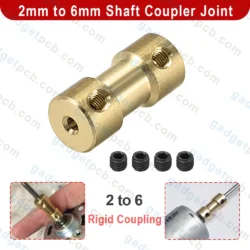 2mm to 6mm Brass Shaft Coupling Joint Connector