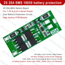 2S 20A BMS 18650 Lithium Battery 2S BMS