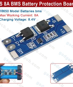 2S 8A BMS Battery Protection Board 2 Cells