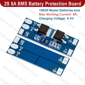 2S 8A BMS Battery Protection Board 2 Cells
