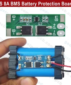 2S 8A BMS Battery Protection Board 2 Cells