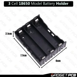 3 Cell 18650 Rechargeable Battery Holder Parallel Connections 3.7V 18650 Model 3 Tank Battery Storage Box PC8 PCB Mounting Type Rechargeable Battery Casing 6 3 Cell 18650 Rechargeable Battery Holder Parallel Connections
