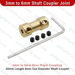 3mm to 6mm brass shaft coupling joint 3