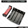 4 Cell 18650 Rechargeable Battery Holder Parallel Connections