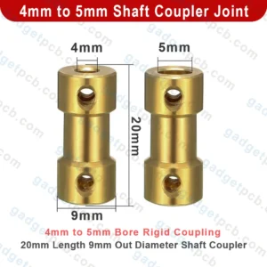Alternative view of 4mm to 5mm Shaft Coupler Joint Connector 4-5mm Bore Joint Stepper Motor Rigid Coupling For 3D Printer Parts