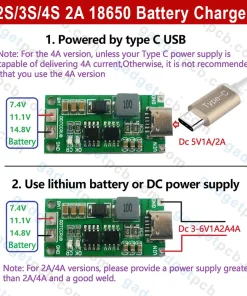 4s 2a type c 18650 lithium battery charging 2