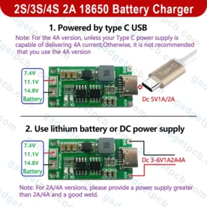 4s 2a type c 18650 lithium battery charging 2