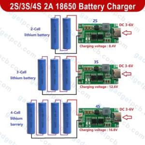 4s 2a type c 18650 lithium battery charging 3