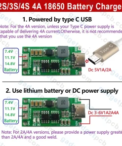 4s 4a type c 18650 lithium battery charging 2