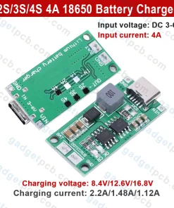 2S/3S/4S 4A Type-C 18650 Lithium Battery Charging