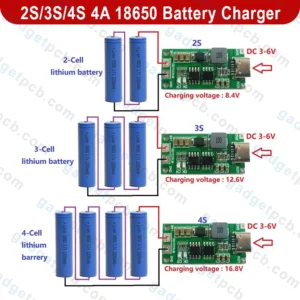 4s 4a type c 18650 lithium battery charging 3