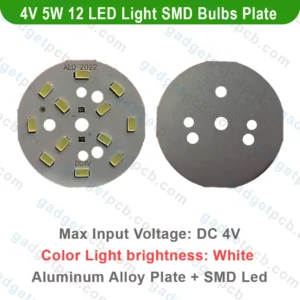 White Color 4V 5W Round SMD LED Light Bulb Plate