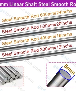 5mm Linear Rail Shaft Length 300mm To 600mm Smooth Rod 5mm