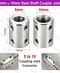 5mm to 10mm Bore Rigid Coupling Set Screw L22XD16 Steel