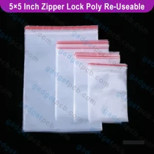 5x5 INCH Zipper Lock Poly Bag 5x5 Inch Zip Lock Bag Transparent Poly Bag Zipper Lock Bag Reusable - Image 3