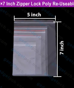 Alternative view of 5x7 INCH Zipper Lock Poly Bag 5x7 Inch Zip Lock Bag Transparent Poly Bag Zipper Lock Bag Reusable